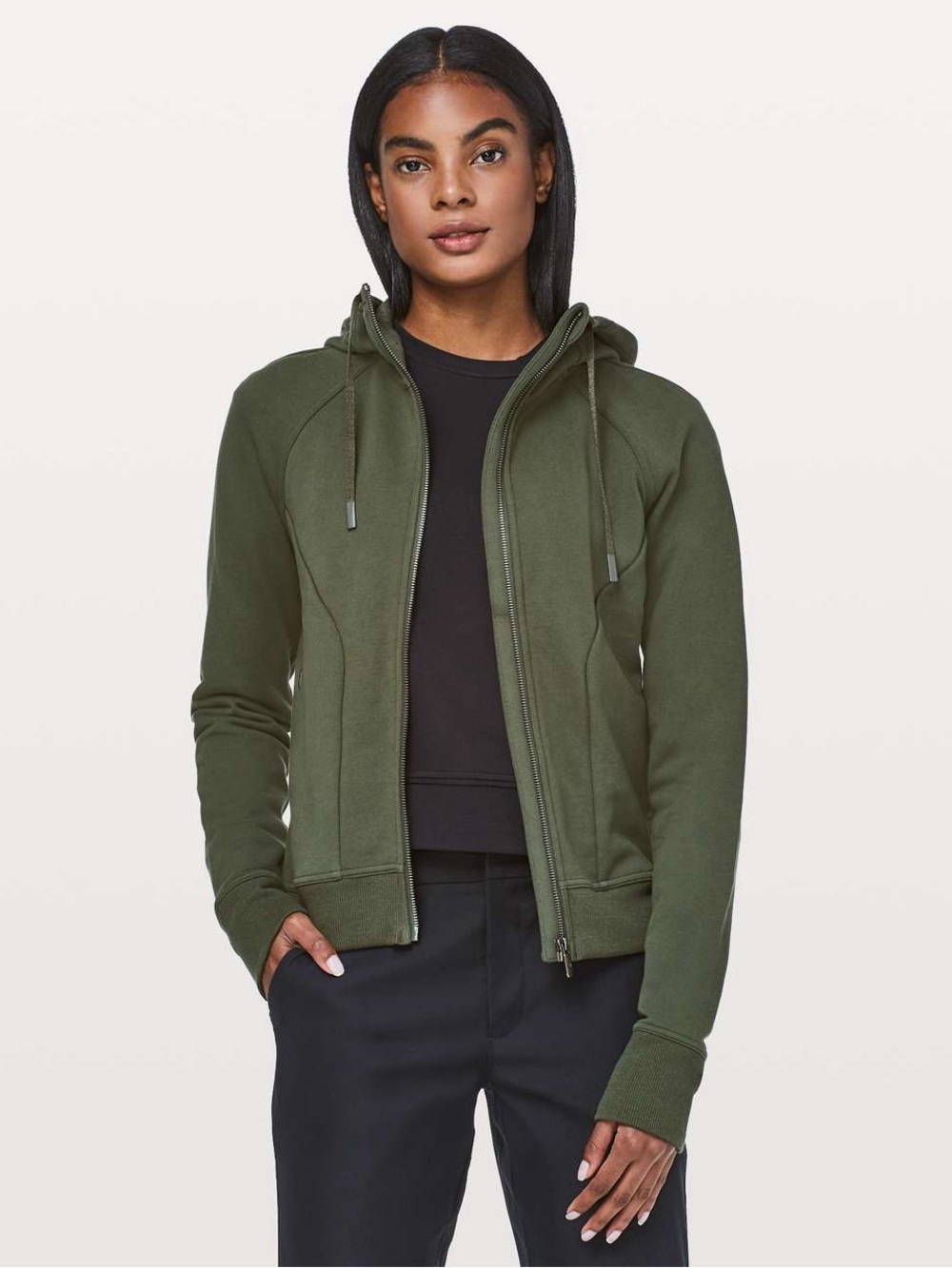 Lululemon Huddle & Hustle Hoodie Camo Green